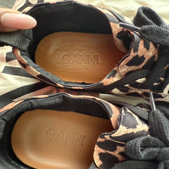 Ganni Leopard Print Nylon Sneakers (41) - Picture 6 of 6